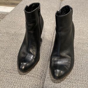 Black Leather Booties 7.5
